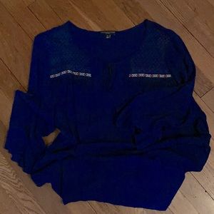 Women’s Navy 3/4 Sleeve Shirt Size 1X